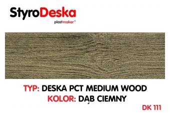 Profil drewnopodobny Styrodeska Medium Wood kolor DĄB CIEMNY wymiar 14 cm x 200 cm x 1 cm  cena za 1 m2